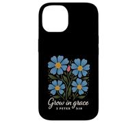 Grow In Grace Boho Floral 2 Peter 3:18 Verse Christian Case for iPhone 14