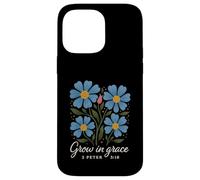 Grow In Grace Boho Floral 2 Peter 3:18 Verse Christian Case for iPhone 14 Pro Max
