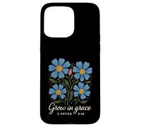Grow In Grace Boho Floral 2 Peter 3:18 Verse Christian Case for iPhone 15 Pro Max