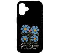 Grow In Grace Boho Floral 2 Peter 3:18 Verse Christian Case for iPhone 16