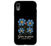 Grow In Grace Boho Floral 2 Peter 3:18 Verse Christian Case for iPhone XR