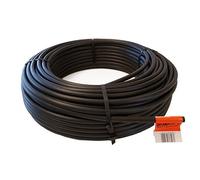 Grow Insane 25m LDPE 13mm Garden Irrigation Supply Pipe - Black (1/2 inch-13mm ID)