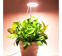 Grow Light, CANAGROW 2 Pack Full Spectrum LED Plant Lights for Indoor Plants, Height Adjustable Plant Halo Growing Lamps, Auto On/Off Timer, 3 Lighting Modes & 10 Dimmable Brightness for Small Plants
