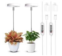 Grow Lights for Indoor Plants Small Potted Full Spectrum 3/9/12H Auto Timer, 10 Level Dimming & Height Adjustable, Compact Grow Light for