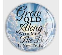 Grow Old Along With Me The Best Is Yet To Be Refrigerator Magnets Magnetic Whiteboard For Fridge Positive Quotes Glass Whiteboard Magnets Decorative Magnets for Fridge Cute Decor for Home Kitchen