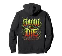 Grow Or Die Gardening Hardcore Plant Lover Gardner Thorned Pullover Hoodie