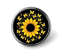 Grow Positive Thoughts 1 Round Badge Men Women Metal Bezel Pin Button Brooch Lapel Tie Pins for Suits Shirt Jacket Hat Costume Decorative