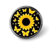 Grow Positive Thoughts 5 Round Badge Men Women Metal Bezel Pin Button Brooch Lapel Tie Pins for Suits Shirt Jacket Hat Costume Decorative