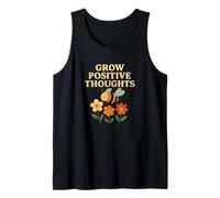 Grow Positive Thoughts Bee Flower Retro Cute Happy Tank Top