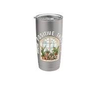 Grow Positive Thoughts Books Leafy Plants Windowsill Fun Stainless Steel Insulated Tumbler