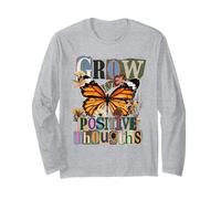 Grow Positive Thoughts Monarch Butterfly Collage Long Sleeve T-Shirt