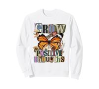 Grow Positive Thoughts Monarch Butterfly Collage Sweatshirt