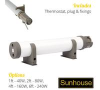 GROW ROOM HEATER 1FT 4FT TENT HEATER 40W 160W GREENHOUSE HEATER WITH THERMOSTAT