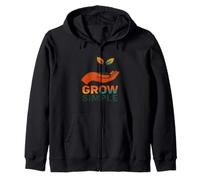 Grow Simple Minimalist Design Zip Hoodie