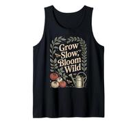 Grow Slow Bloom Wild Bee Tomato Garden Lover Tank Top