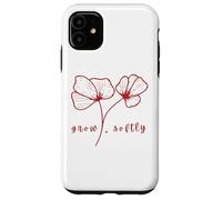 Grow Softly Minimalist Flower art Soft Life Mindful Living Case for iPhone 11