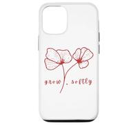 Grow Softly Minimalist Flower art Soft Life Mindful Living Case for iPhone 12/12 Pro