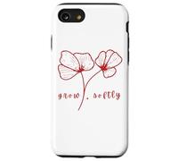Grow Softly Minimalist Flower art Soft Life Mindful Living Case for iPhone SE (2020) / 7/8