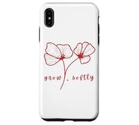 Grow Softly Minimalist Flower art Soft Life Mindful Living Case for iPhone XS Max