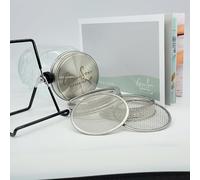 Grow Sow Greener Complete Sprouting Starter Kit | 1L Mason Jar + Fine & Large Mesh Lids + Stand + Organic Seeds