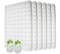 Grow Sponges for Hydroponics, Hydroponic Sponge 6 Sheets, 600PCS Square Hydroponic Grow Sponges with Holes, Rockwool Cubes for Hydroponics, Hydroponic Seed Starter for Small Bud Growth, Rockwool Cub