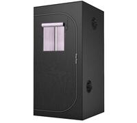 Grow Tent 1.2 x 1.2 x 2.0 Grow Box Indoor Portable Plant Growing Hydroponics Silver Mylar 120 x 120 x 200 cm