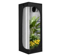 Grow Tent 40 x 40 x 120 cm Indoor Plant Growing Tent with Reflective Lining & Blackout Fabric, Observation Window, Sturdy Metal Frame & Multi Vent Ports For Seedlings Home Gardening 16" x 16" x 47.5"