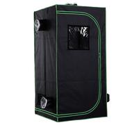 Grow Tent 80x80x160cm Black 600D Oxford Mylar Lined Indoor Hydroponic Kit Vents