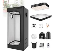 Grow Tent Kit with 100W/200W Dimmable LED Grow Lights Full Spectrum Indoor Growing System for Plants, for Indoor Plant Growth & Hydroponics,50 * 50 * 100cm-Dimmingversion200W(Set)