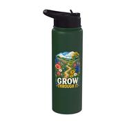 Grow Through It Wildflower Path Stainless Steel Insulated Water Bottle