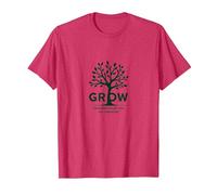 Grow Through What You Go Through Inspirational Tree T-Shirt, Men, Red Heather, Medium