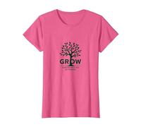 Grow Through What You Go Through Inspirational Tree T-Shirt, Women, Pink Heather, Large