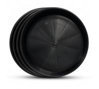 Grow Tools Deep Round Pot Saucer Round Heavy Duty Plant Pot Drip Tray for Indoor & Outdoor Gardening Deep Black Plastic Runoff Catcher for Pots, Planters & Hydroponic Systems (45cm, 10 Pack)