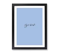 Grow Typography Quote Framed Print | A4 Black Framed Wall Art | Ready to Hang | Modern Positive Affirmations Picture | Living Room Bedroom Lounge Office