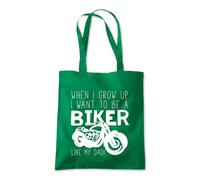 Grow up to be a Biker Tote Shopping Bag 10 Litres Capacity 42 x 38cm