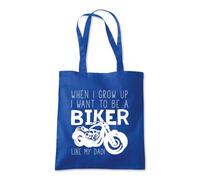 Grow up to be a Biker Tote Shopping Bag 10 Litres Capacity 42 x 38cm