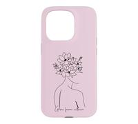Grow Within Floral Mental Health inspirational Case for iPhone 15 Pro
