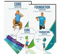 Grow Young Fitness Senior Exercise Combo - Senior Fitness Plan with Chapter 1 Core DVD, Chapter 1 Foundation DVD, & Exercise Bands