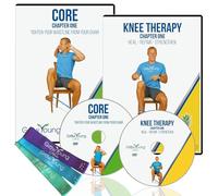 Grow Young Fitness Senior Exercise Combo - Senior Fitness Plan with Chapter 1 Core DVD, Knee Therapy DVD, & Exercise Bands