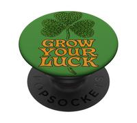 Grow Your Luck Shamrock Spring Artwork PopSockets Adhesive PopGrip
