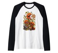 Grow Your Own Snacks Carnivorous Pumpkin Garden Halloween Raglan Baseball Tee