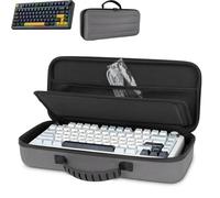 Growalleter 75% Keyboard Case, Hard Case Travel Bag for Aula F75 Gasket Mechanical Keyboard Compatible with ASUS ROG 75% Wireless Hot Swap Enabled Gaming Keyboard Modern, black, Travel