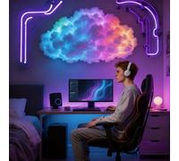 Growalleter DIY USB-Powered Thundercloud Led Light Decor, Cloud Wall Light, 3D Thundercloud Led Light with Multicolored, for Bedroom, Living&Gaming Room, Yard, Party (Small)