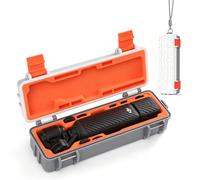 Growalleter Hard Carry Case for DJI Osmo Pocket 4, IP67 Waterproof Travel Storage Box with Custom Silicone Liner, Lanyard and Carabiner, Fits Camera, Battery Handle, Filters and SD Cards (WH)