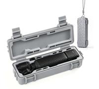Growalleter Hard Carry Case for DJI Osmo Pocket 4, IP67 Waterproof Travel Storage Box with Custom Silicone Liner, Lanyard and Carabiner, Fits Camera, Battery Handle, Filters and SD Cards (GY)