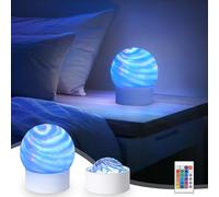 Growalleter Northern Lights Projector, 16 Colors Rechargeable Aurora Light Projector, Galaxy Ocean Wave Lamp, Remote Mood Lighting for Bedroom Ceiling, Party Game Room, Gift for Teens Girls Room Decor