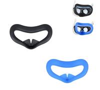Growalleter Quest 3S Face Cushion Silicone Eye Mask Cover - Sweatproof Sponge Face Pad Replacement (Black+Blue)