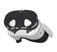 Growalleter VR Shell for Meta Quest 3S, Soft Silicone Front Headset Protective Cover, Lens Protector for Quest 3S Accessories (Black)