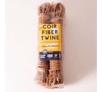 GrowByCoco Coconut Coir Twine, 6mm x 200ft (50ft x 4 Hanks), Coir Rope, Brown, Ideal for Hops, Gardening & Crafts