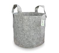 Growcery 5 Pack Fabric Plant Growing Bags, 8L, 12L, 16L, 20L Nonwoven Fabric Breathable Grow Bags Heavy Duty Thickened Root Aeration Garden Pots with Strap Handles, for Flowers and Vegetables (20L)